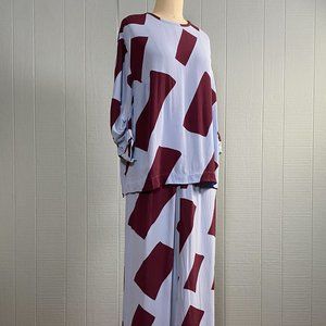 Cedric Charlier Pant Top Set Wide Leg Flowy